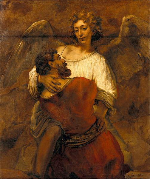 REMBRANDT Harmenszoon van Rijn Jacob Wrestling with the Angel